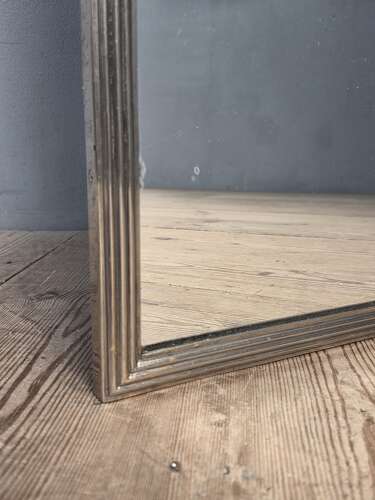 French Nickel on Brass Shop Mirror c1890