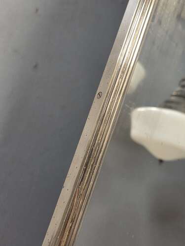 French Nickel on Brass Shop Mirror c1890