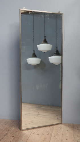 French Nickel on Brass Shop Mirror c1890