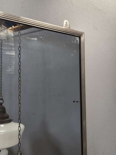 French Nickel on Brass Shop Mirror c1890