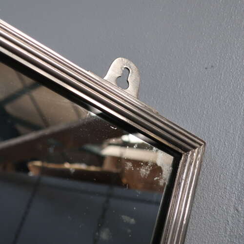 French Nickel on Brass Shop Mirror c1890
