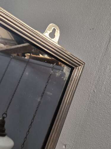 French Nickel on Brass Shop Mirror c1890
