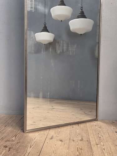 French Nickel on Brass Shop Mirror c1890