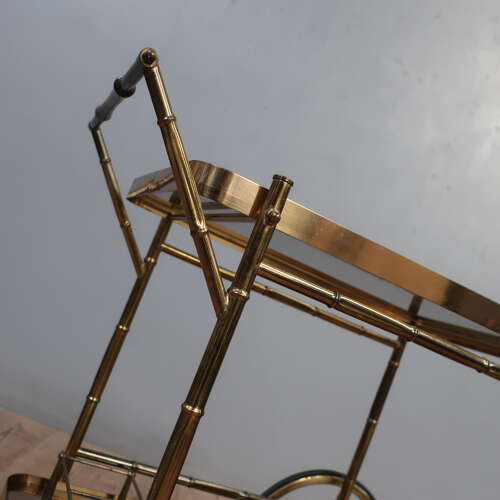 Faux Bamboo Bar Cart