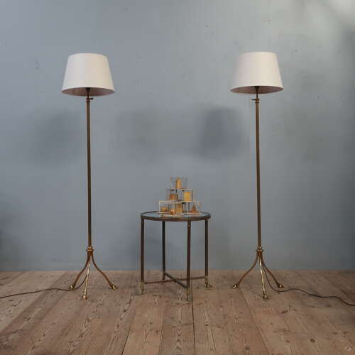 Pair of Maison Jansen Hoof Floor Lamps