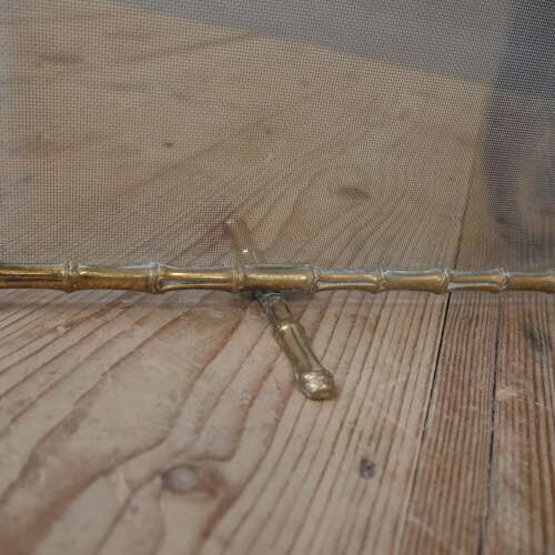 Maison Bagues Faux Bamboo Brass Fire Screen