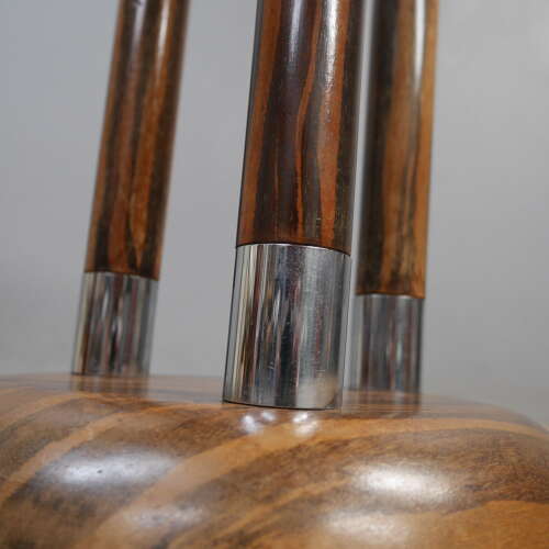 Art Deco Macassar & Marble Cocktail Table