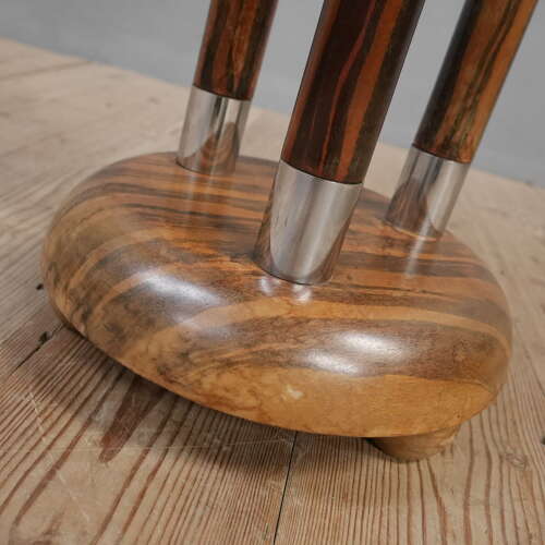 Art Deco Macassar & Marble Cocktail Table