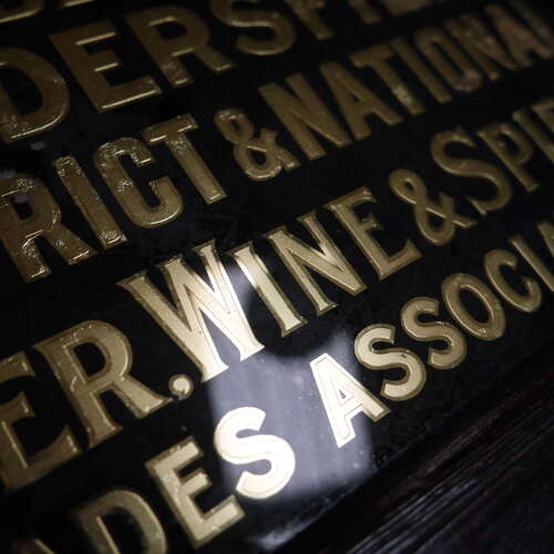 Reverse Gilded Glass Boozer Sign c1910
