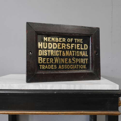 Reverse Gilded Glass Boozer Sign c1910