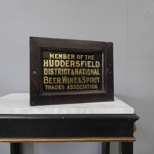Reverse Gilded Glass Boozer Sign c1910
