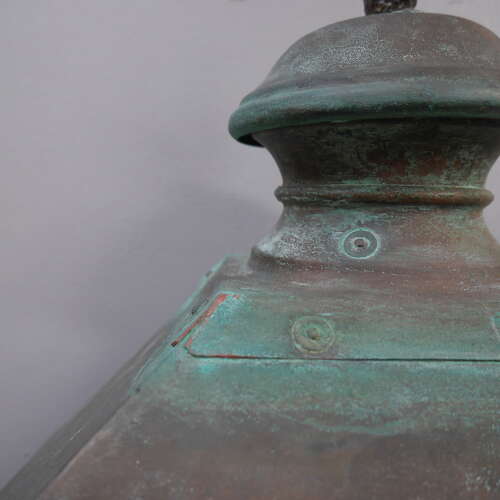 19th Century Verdigris Copper Wall Lantern