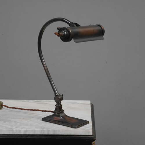 Flash Copper Bankers Lamp