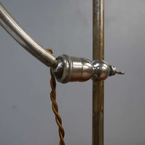 Articulated Nickel on Brass Lamp