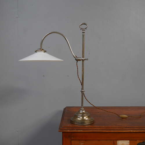 Articulated Nickel on Brass Lamp
