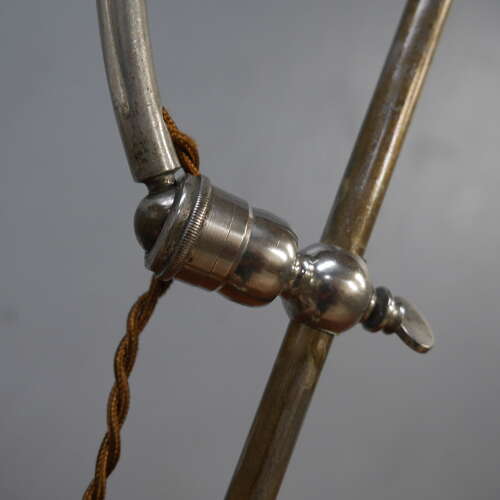 Articulated Nickel on Brass Lamp